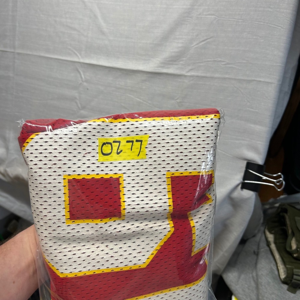 Vintage KC Chiefs Logo 7 Football Jersey Red Mesh Mens Medium Made in USA - Picture 8 of 8